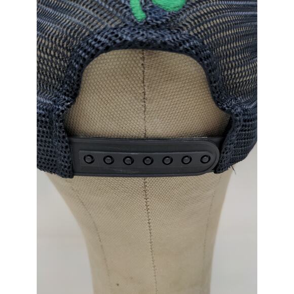 Notre Dame Fighting Irish Embroidered Shamrock Meshback Snapback Hat Blue White - Picture 7 of 10